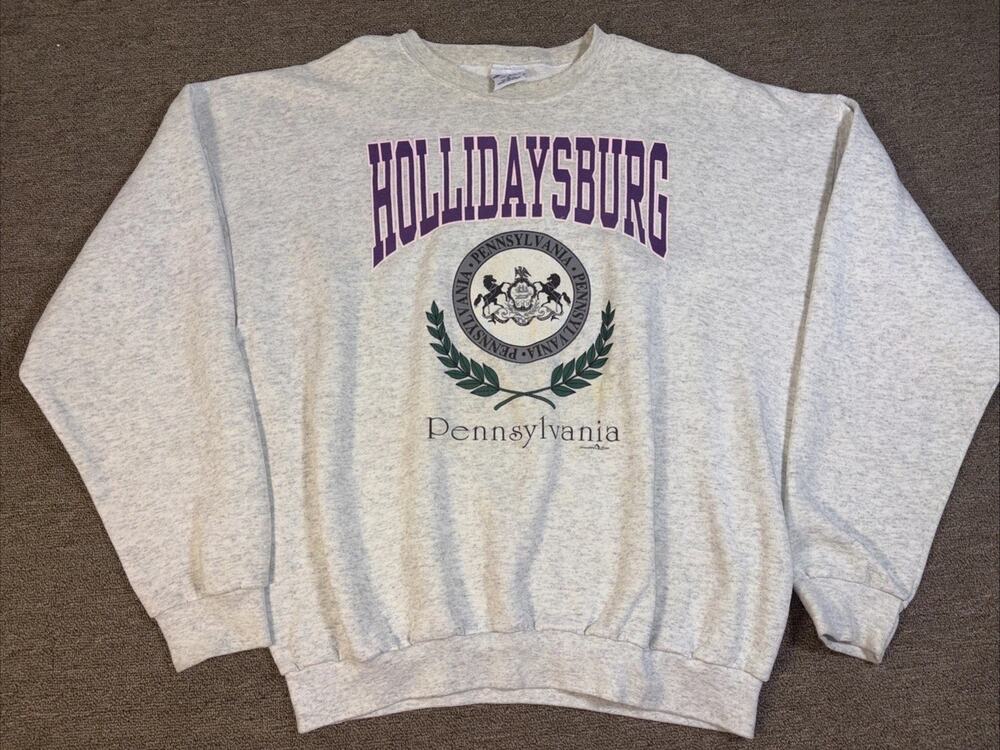 Vintage 1995 Holidaysburg Pennsylvania Sweatshirt XL Gray